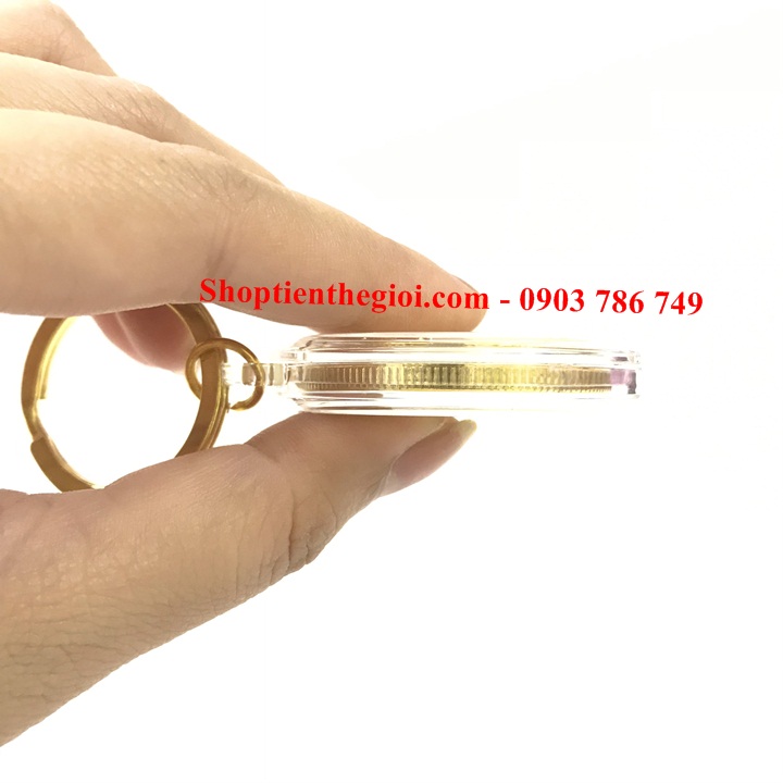 Móc Khóa Xu Hổ Gầm Trên Núi Màu Vàng - SP005367